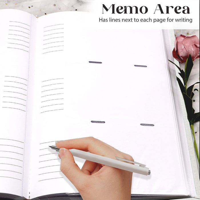 Holoary 4x6 Photo Album – Holds 300 Photos (Linen Fabric Cover)