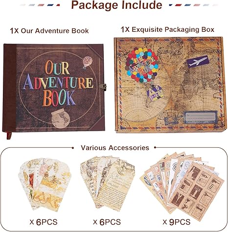 Our Adventure Book Travel Diary Photo Book - Scrapbook - Photo Album