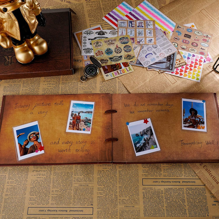 Our Adventure Book 3D Embossed Travel Diary Photo Book - Scrapbook - Photo Album