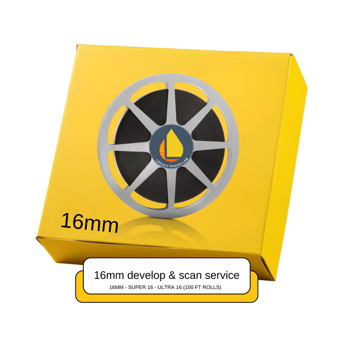 SUPER 16 FILM (100 FT ROLLS) / Develop and Scan Service - Super 16mm