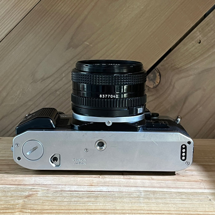 Canon AE-1 Program 35mm SLR Film Camera with Canon FD 50mm f/1.8 Lens (4371285)