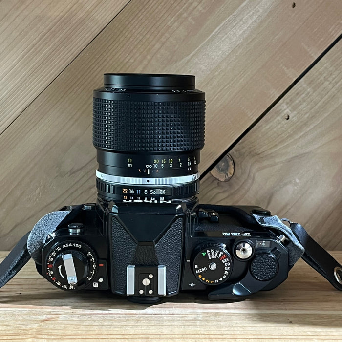 Nikon FE2 35mm SLR Camera Black Body w/ 36-72mm f/3.5 Zoom Lens (2334305)