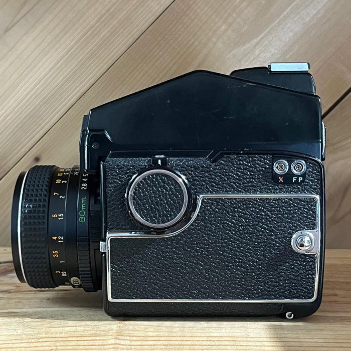 Mamiya 645 Medium Format Film Camera w/ Eye Level Finder + Waist Level Finder & 80mm f2.8 Lens (4J97238)
