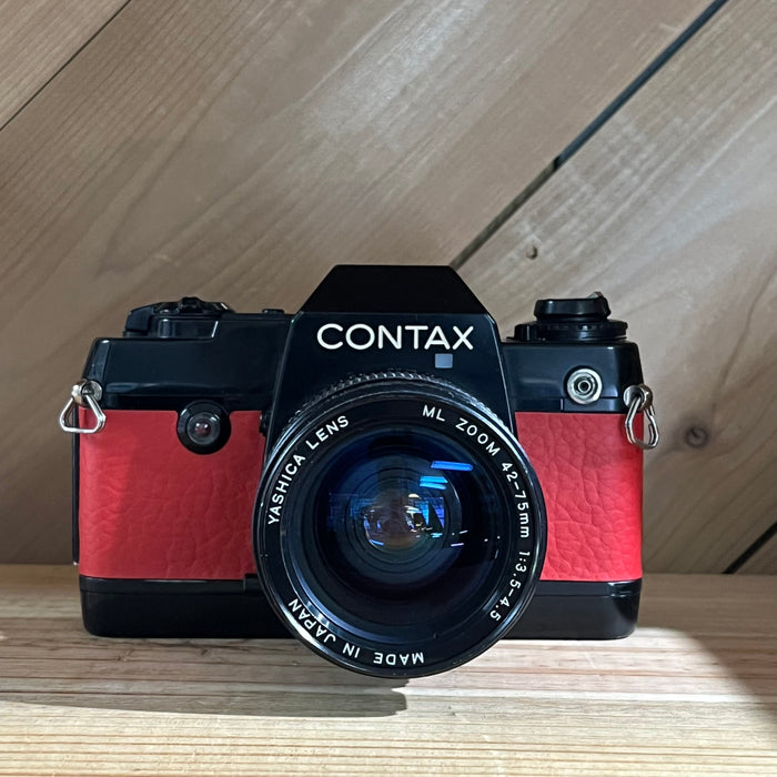 Contax 137 MD Quartz 35mm SLR w/ Yashica ML Zoom 42–75mm f/3.5–4.5 Lens (071305)