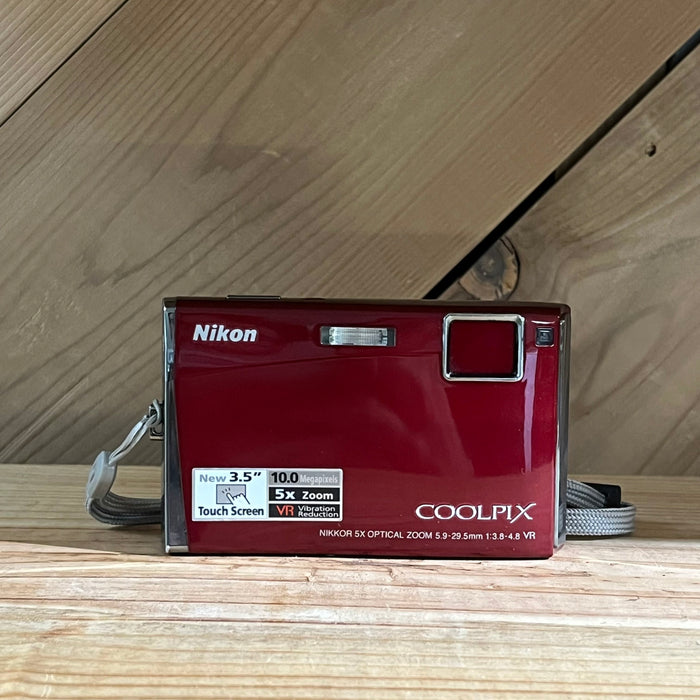 Nikon Coolpix S60 Digital Camera (Red) w/ Battery, Charger & Strap (38287432)