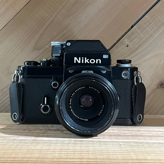 Nikon F2 Black Body 35mm SLR w/ Micro-Nikkor-P 55mm f/3.5 Lens + Match-Needle Finder (7444333)