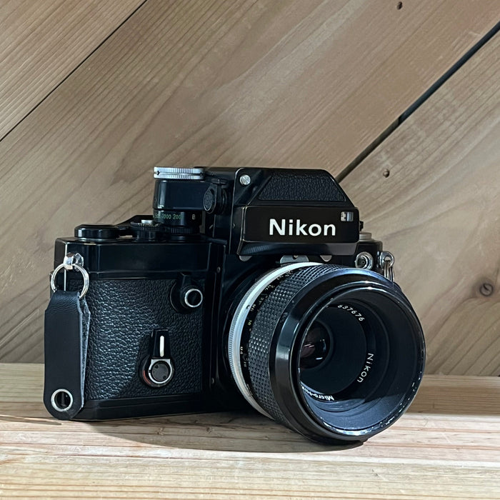 Nikon F2 Black Body 35mm SLR w/ Micro-Nikkor-P 55mm f/3.5 Lens + Match-Needle Finder (7444333)