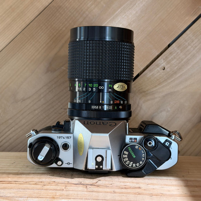 Canon AE-1 Program 35mm SLR Film Camera w/ Albinar-ADG 28–80mm f/3.9–4.9 Lens (4157)