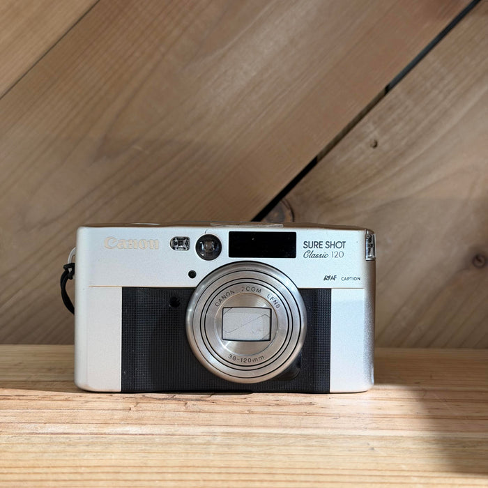 Canon Sure Shot Classic 120 35mm Point & Shoot Camera (Champagne Silver) (7722)