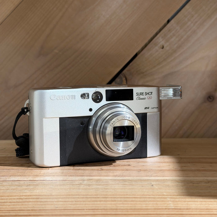 Canon Sure Shot Classic 120 35mm Point & Shoot Camera (Champagne Silver) (7722)