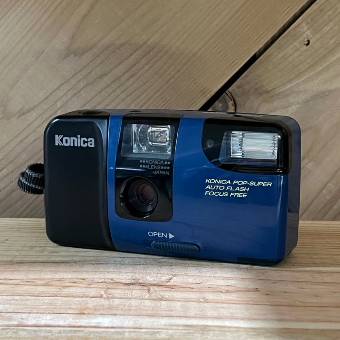 Konica POP-Super 35mm Compact Point and Shoot Film Camera (Blue) (2350)
