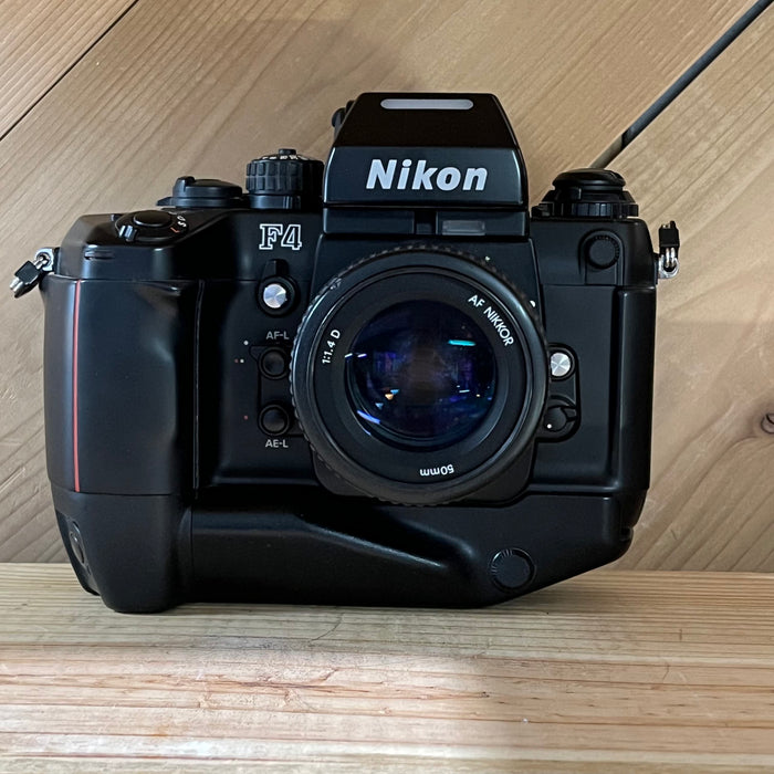 Nikon F4 w/ 50mm AF Nikkor f1.4 Lens & Nikon MB-12 Film Winder (US 2472580)