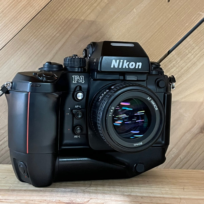 Nikon F4 w/ 50mm AF Nikkor f1.4 Lens & Nikon MB-12 Film Winder (US 2472580)