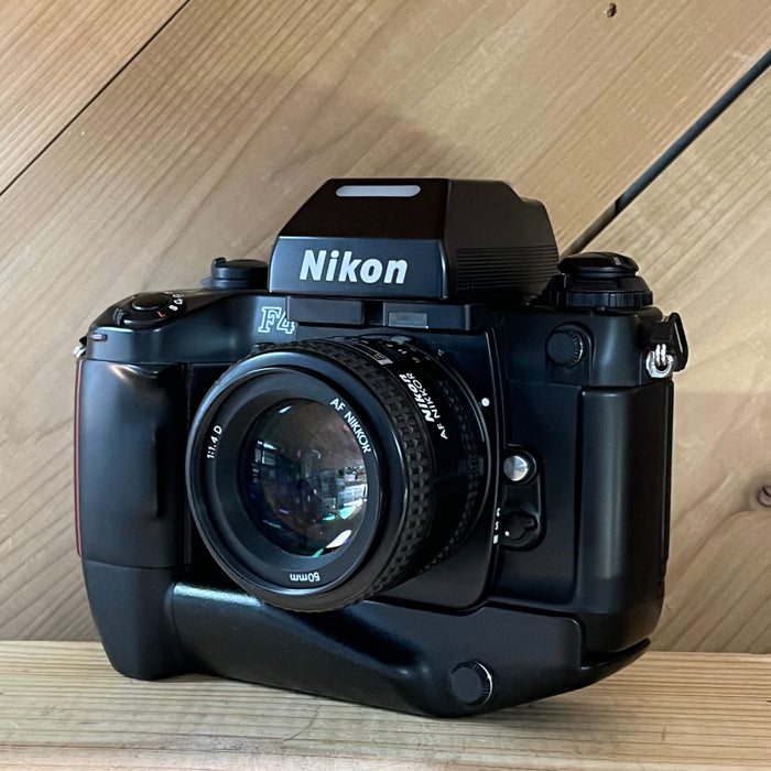 Nikon F4 w/ 50mm AF Nikkor f1.4 Lens & Nikon MB-12 Film Winder (US 2472580)