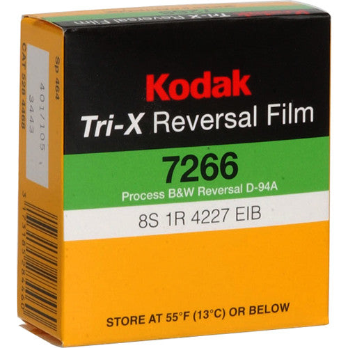 Super 8, 50' Roll Kodak Tri-X Black-and-White Reversal Film #7266
