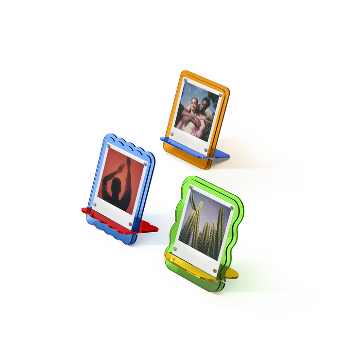 Acrylic Photo Frame 3-Pack - 3 Mulit-Colored Frames for Polaroid i-Type, 600, and SX-70 Instant Photos