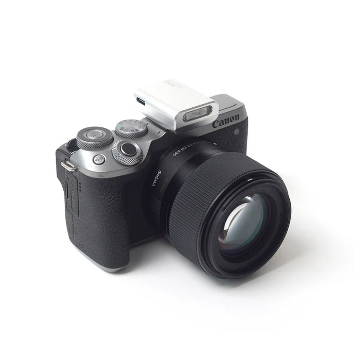 Reflx Lab Mini Flash Gen2 – Compact Flash for Film Cameras & Analog Photography Silver/Black
