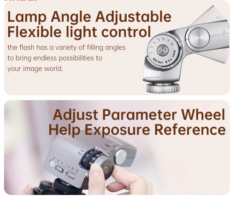 JINBEI Hi-5 Retro Camera Flash 6000K Flash 7 Levels Speedlite Trigger for Olympus For Sony For Fujifilm Cameras with Light