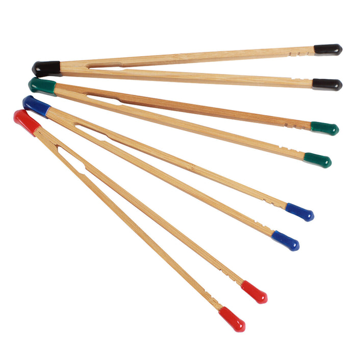 Darkroom Bamboo Print Developing Tongs – Set of 4 with Silicone Tips (Developer, Stop, Fixer)