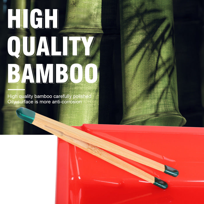 Darkroom Bamboo Print Developing Tongs – Set of 4 with Silicone Tips (Developer, Stop, Fixer)