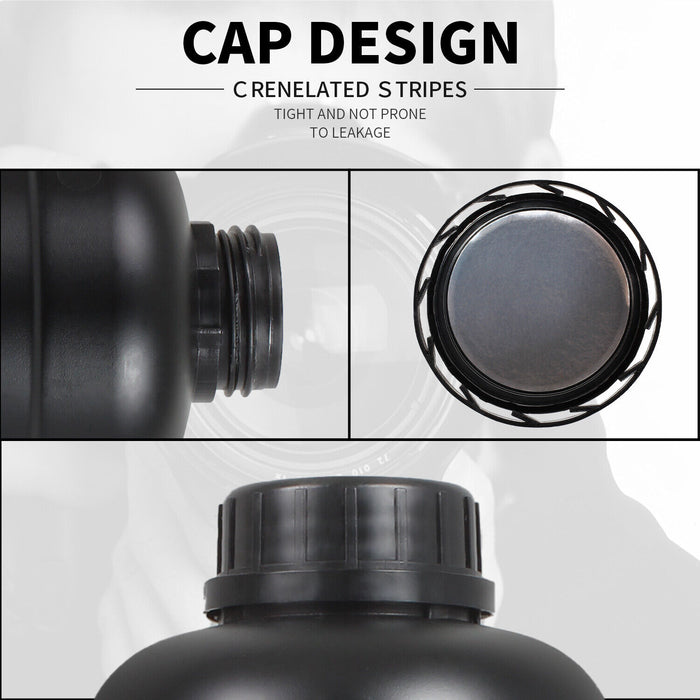Set of 3 Darkroom Chemical Storage Bottles – 1L Plastic Containers for B&W Film Developing