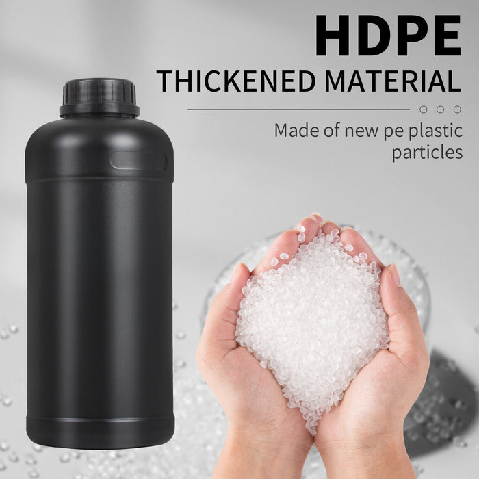 Set of 3 Darkroom Chemical Storage Bottles – 1L Plastic Containers for B&W Film Developing
