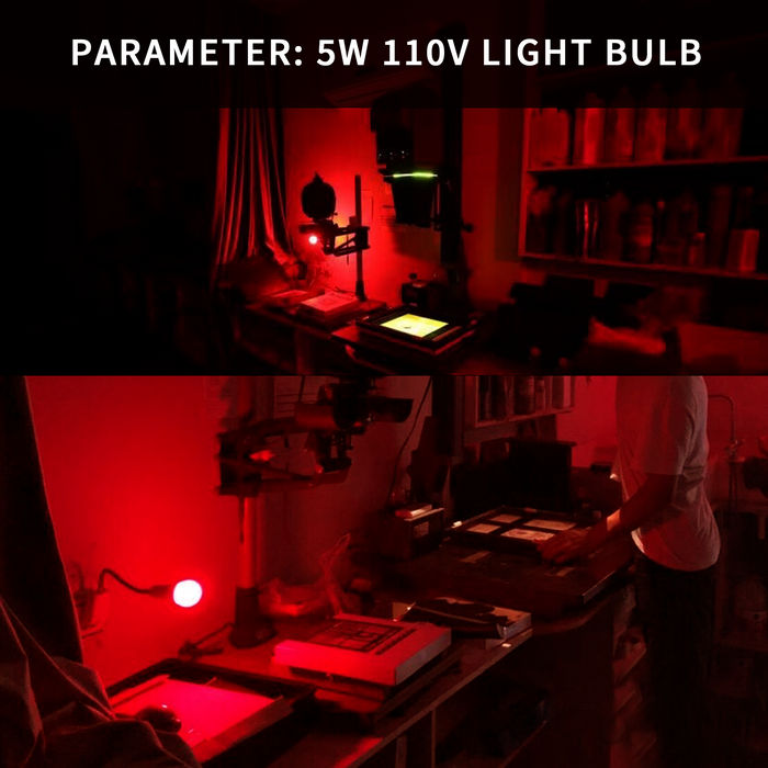 LED Darkroom Safelight Bulb – E27 Plug for Film Developing