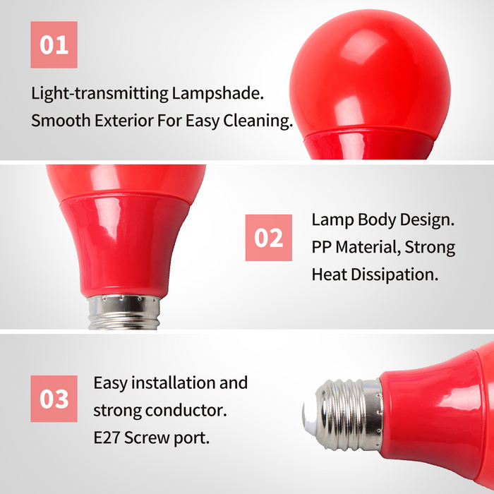 LED Darkroom Safelight Bulb – E27 Plug for Film Developing