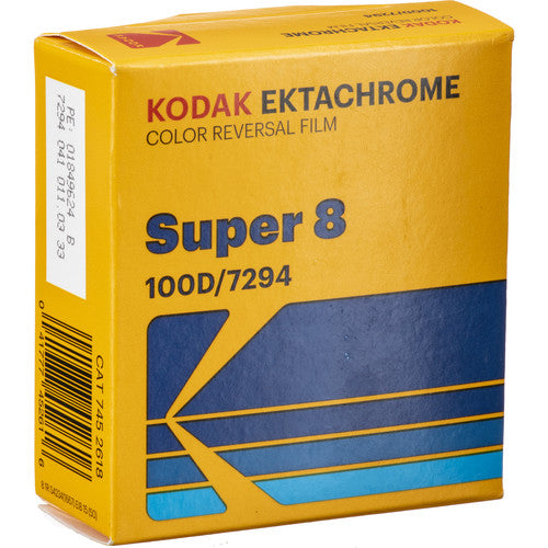Super 8, 50' Roll Kodak Ektachrome 100D Color Transparency Film 7294