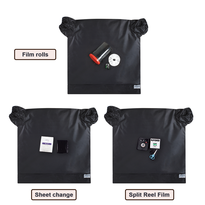 Lightproof Film Changing Bag – Double-Layer Darkroom Zipper Bag for Photography (27.3x28.26'')