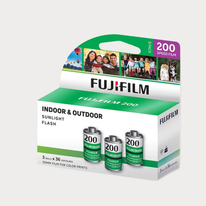 Fujifilm Fujicolor 200 Color Negative Film (35mm Roll Film, 36 Exposures, 3-Pack) Fuji 3 Pack 135/36