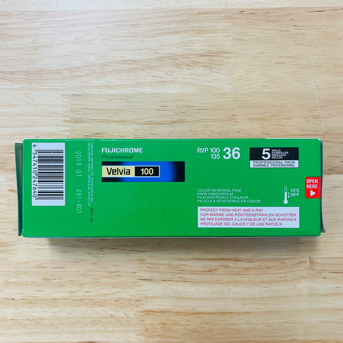 Fuji Velvia 100 35mm - 36 Exp - Expired 01-2019 - Refrigerated - Each Roll