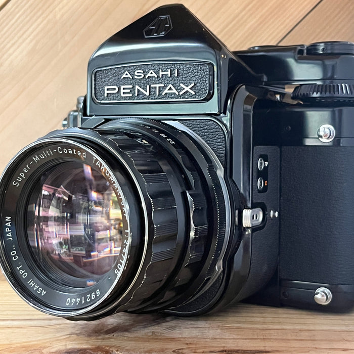 Pentax 6x7 561597 with 105mm f/2.4 Lens, Metered Prism.