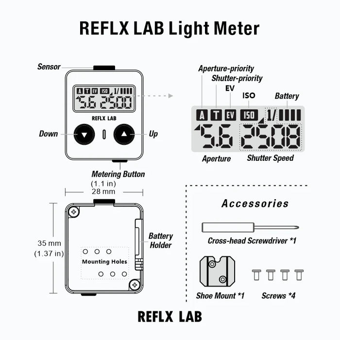 Reflx Lab Light Meter SILVER/BLACK