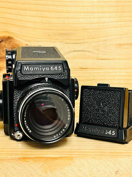 Mamiya 645J - 80mm f/2.8 w/ 2-viewfinders