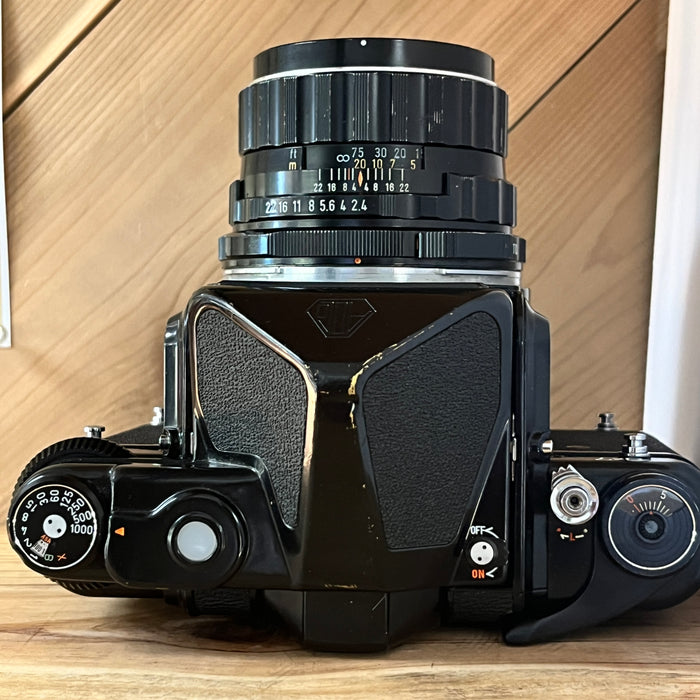 Pentax 6x7 561597 with 105mm f/2.4 Lens, Metered Prism.