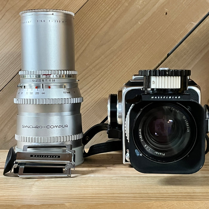 Hasselblad 500C with Carl Zeiss Planar 80mm f/2.8 Lens 250mm 5.6 & A12 Film Back (1779)