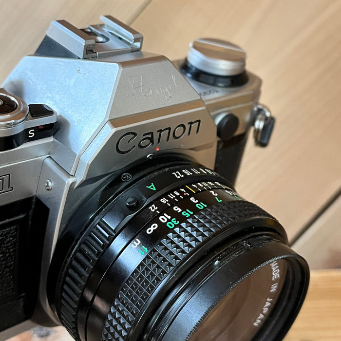 Canon A-1 SLR with FD 50mm f/1.8 (0823)