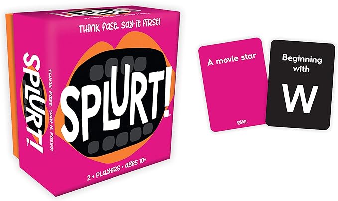 Splurt! - Portable Party Card Game - Think Fast. Say it First! (Pink)