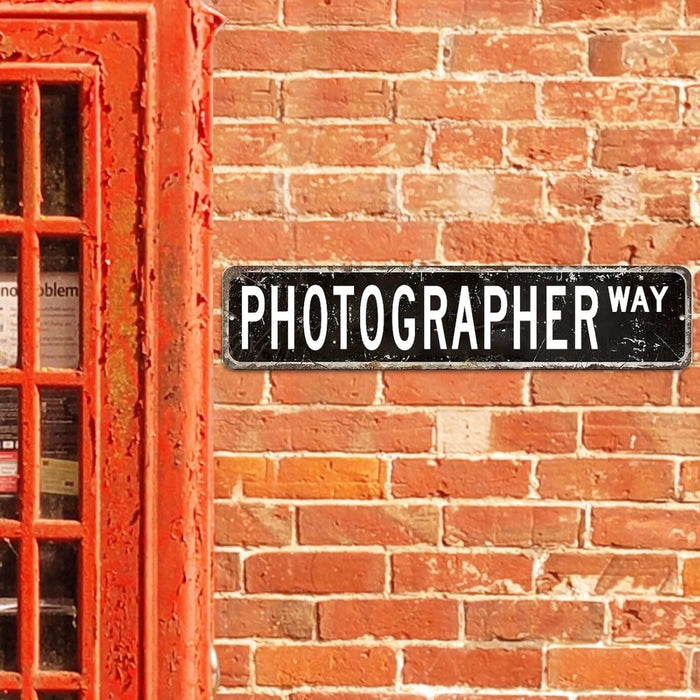 Photographer Street Sign - Photography Way - Metal Display Signage