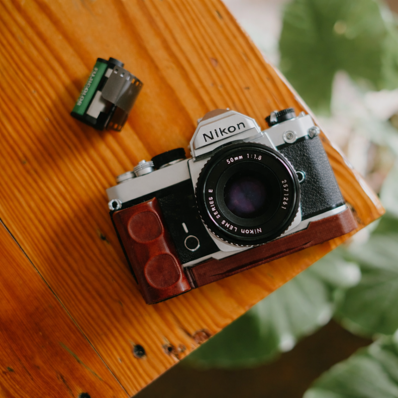 Wood Grip for Nikon FE / FM / FM2 / FE 2 with Arca Swiss Mount | 3D Printed Camera Wood Drip / Handle