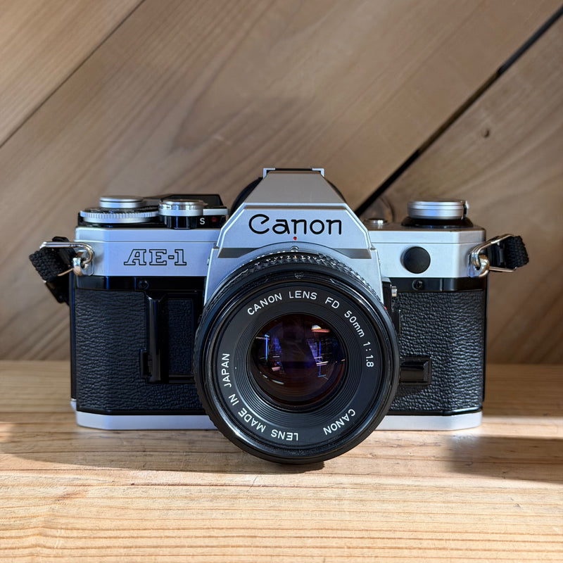 Canon AE-1 35mm SLR Film Camera w/ Canon FD 50mm f/1.8 Lens (5751710)
