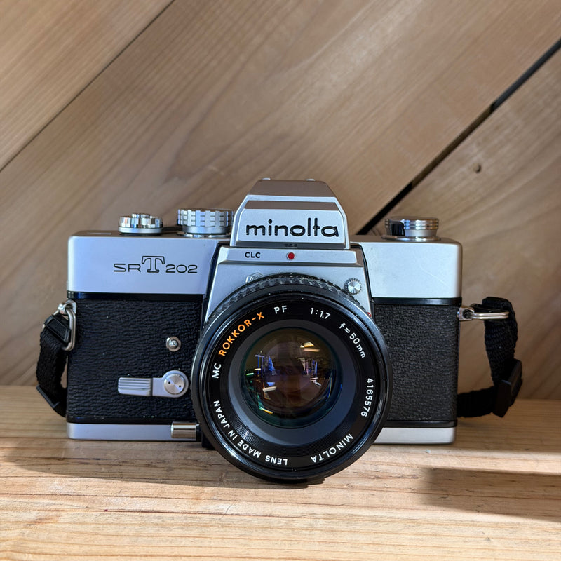 Minolta SRT 202 35mm SLR Film Camera w/ Minolta MC Rokkor-X 50mm f/1.7 Lens (2350946)
