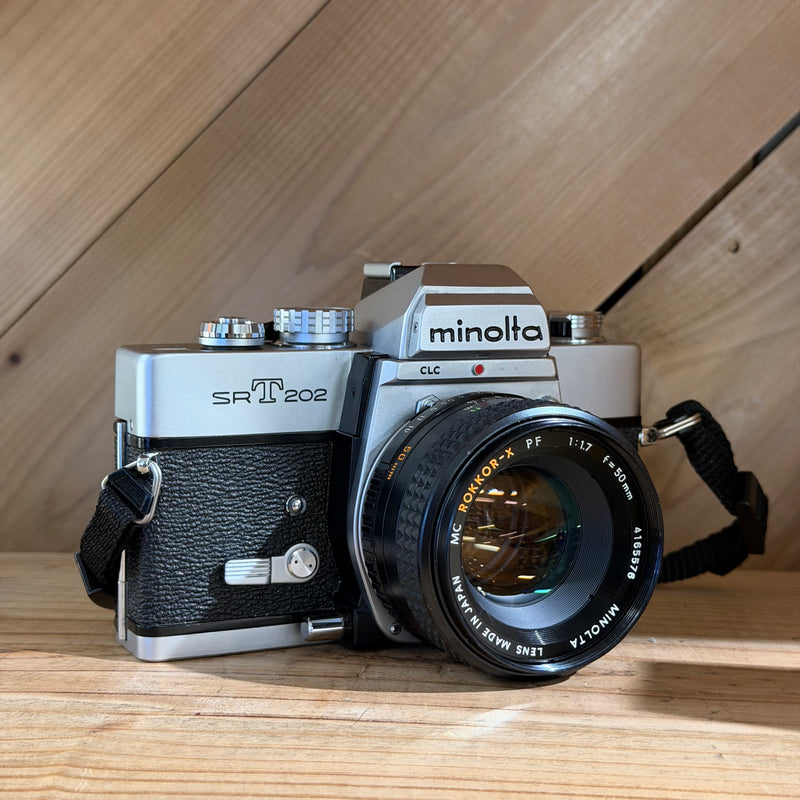 Minolta SRT 202 35mm SLR Film Camera w/ Minolta MC Rokkor-X 50mm f/1.7 Lens (2350946)