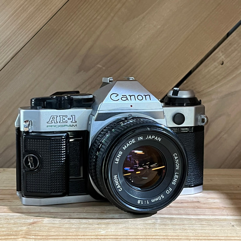 Canon AE-1 Program 35mm SLR Film Camera with Canon FD 50mm f/1.8 Lens (4088460)