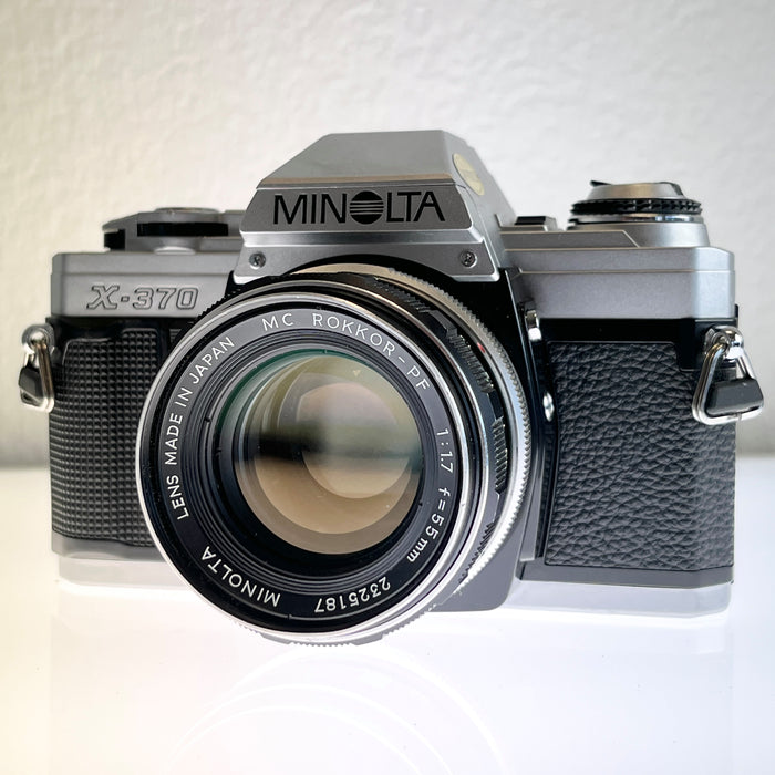 Minolta X-370 with Minolta MC Rokkor PF 55mm F/1.7 Lens S#8327058