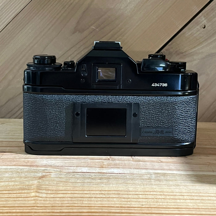 Canon A-1 Black Body 35mm SLR w/ 50mm 1.8 Film Camera (434736)