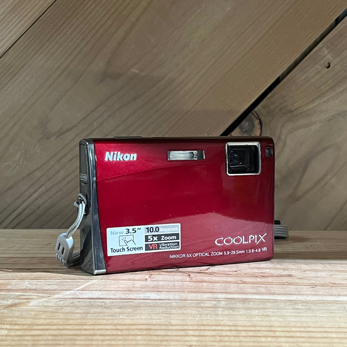 Nikon Coolpix S60 Digital Camera (Red) w/ Battery, Charger & Strap (38287432)