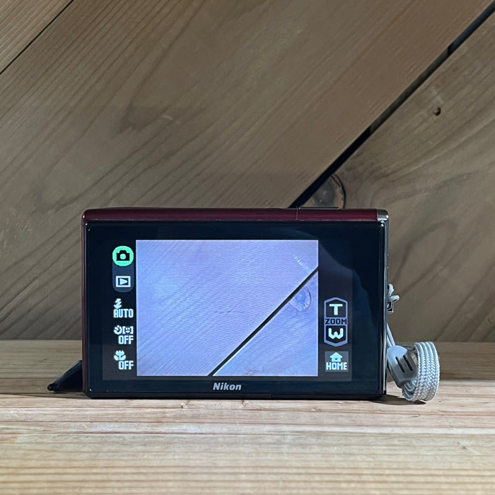 Nikon Coolpix S60 Digital Camera (Red) w/ Battery, Charger & Strap (38287432)