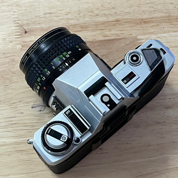 Minolta X-370 with Minolta MC Rokkor PF 50mm F/1.7 Lens